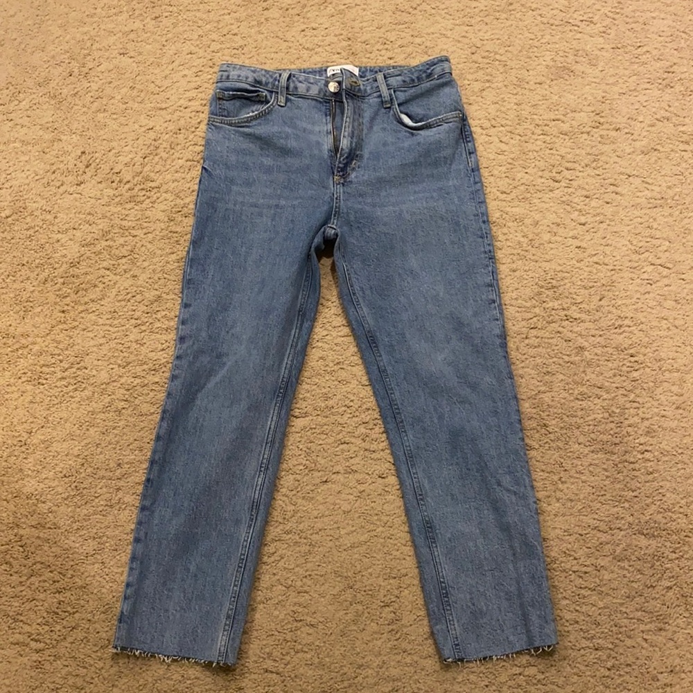 Zara slim fit high rise jeans